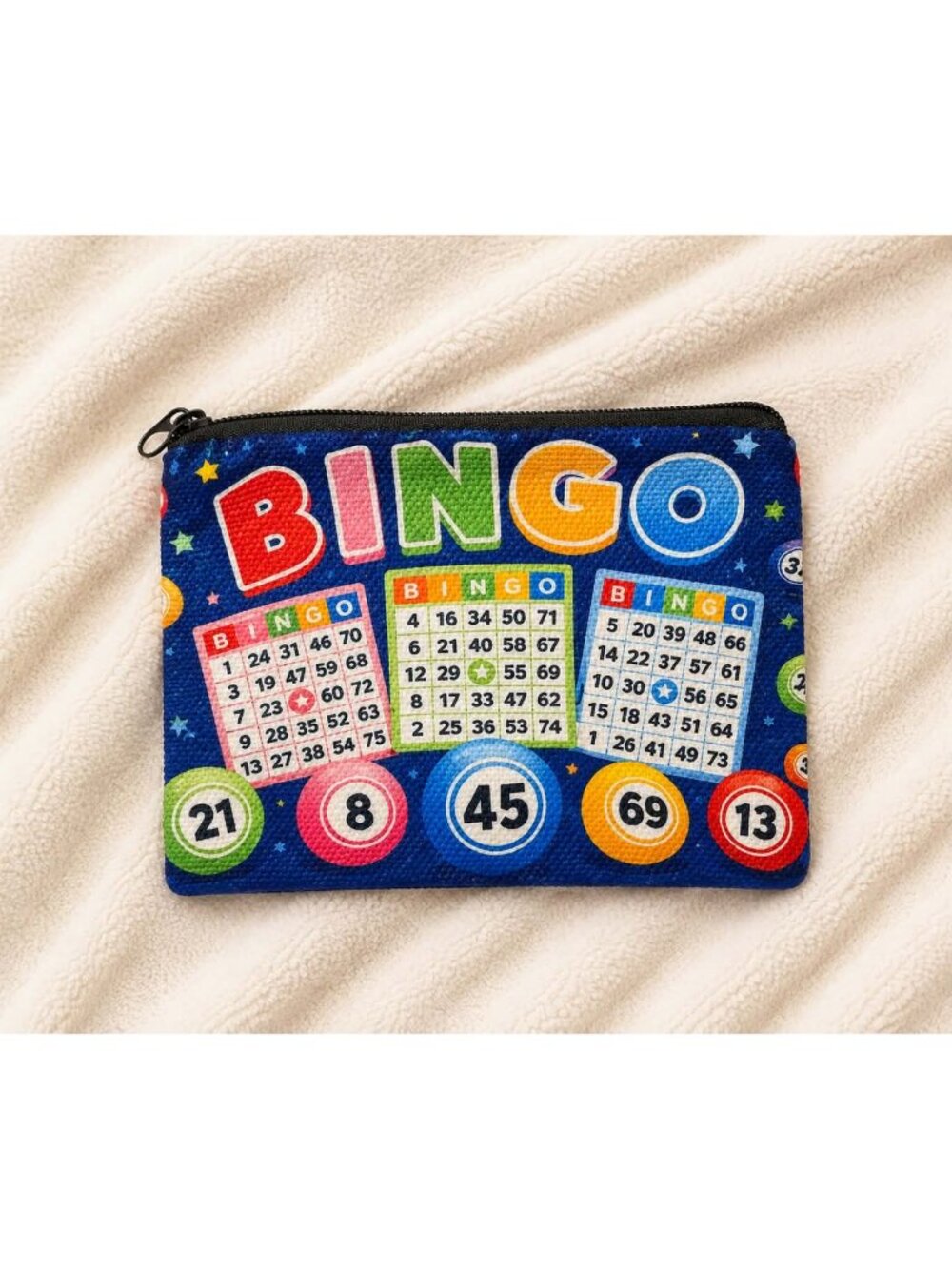 Bingo Coin Purse Zip Pouch